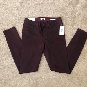 Jessica Simpson Skinny Burgundy Jeans Size 27